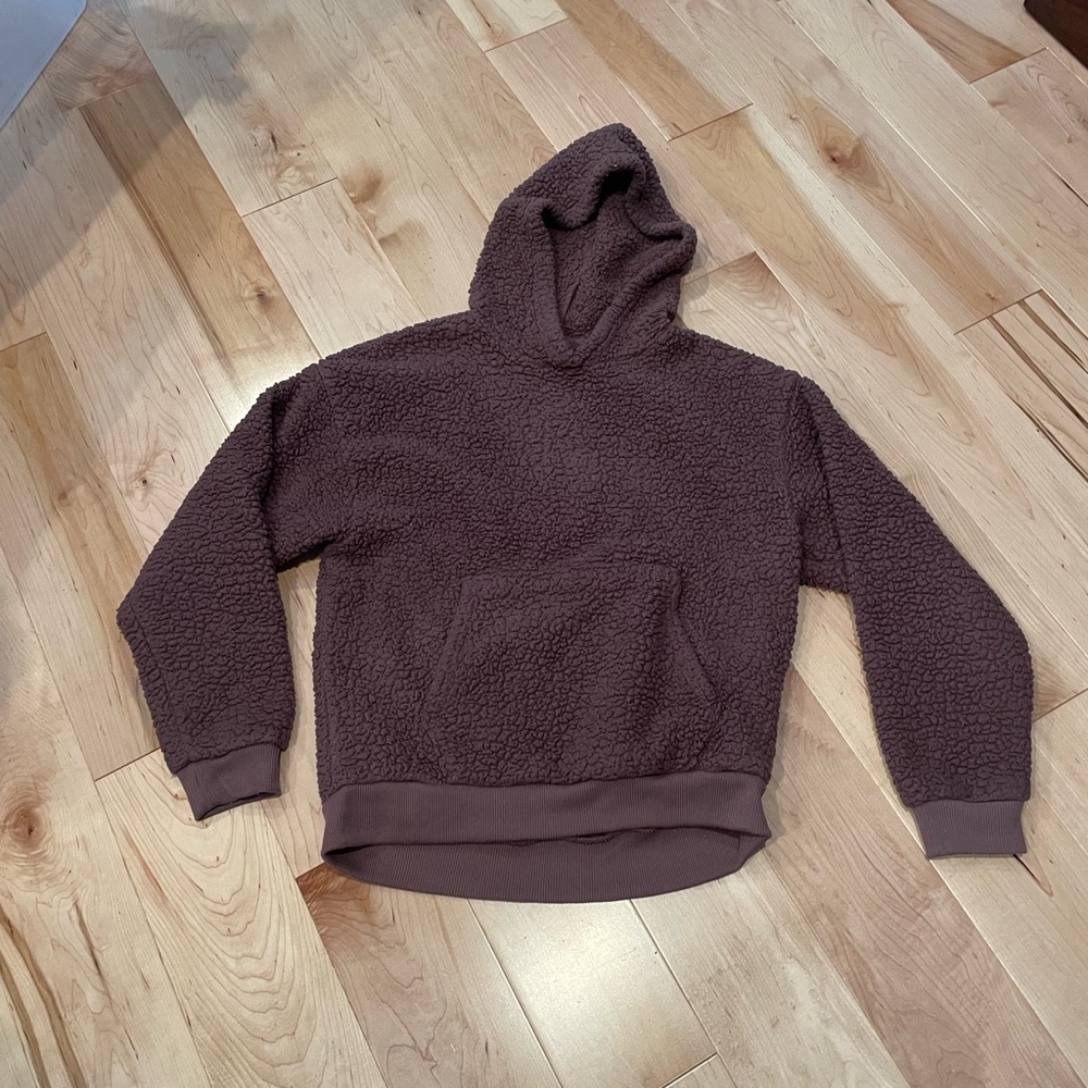 American Eagle dusty purple hooded fleece sweatshirt